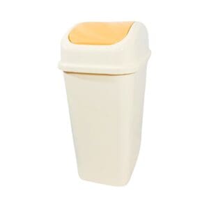 10.25" x 7.25" x 12" Plastic Trash Can w/ Swing Lid