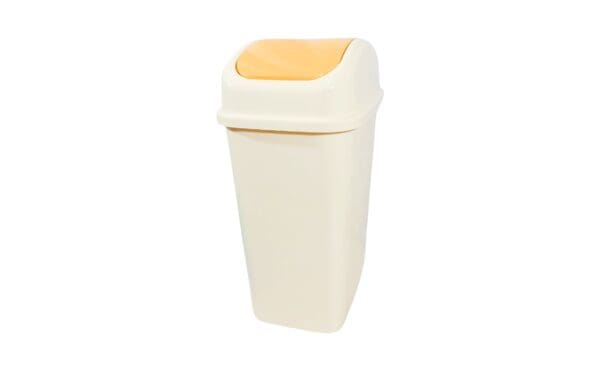 10.25" x 7.25" x 12" Plastic Trash Can w/ Swing Lid