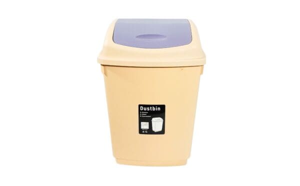 7" x 9.25" x 11" Plastic Trash Can w/ Swing Lid - Image 3