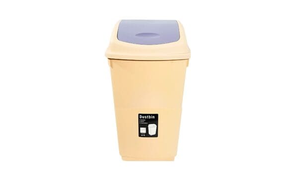8.25" x 11.25" x 13" Plastic Trash Can w/ Swing Lid - Image 3