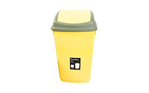 8.25" x 11.25" x 13" Plastic Trash Can w/ Swing Lid - Image 2