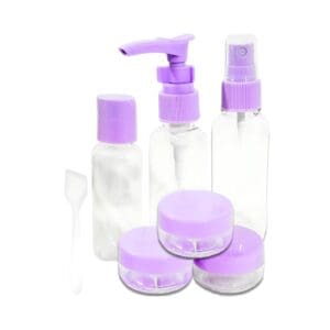 6pc Travel Containers in Clear Pouch