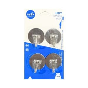 4pk 1.5" Round Metal Hooks