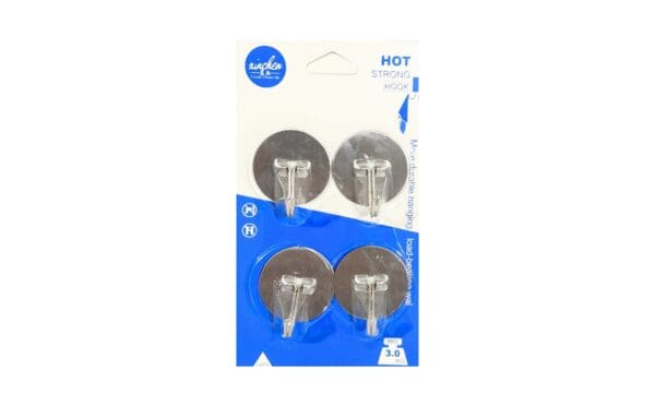 4pk 1.5" Round Metal Hooks