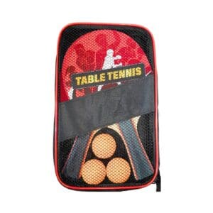 3pc Table Tennis Ball w/ 2 Paddles in Carry Case