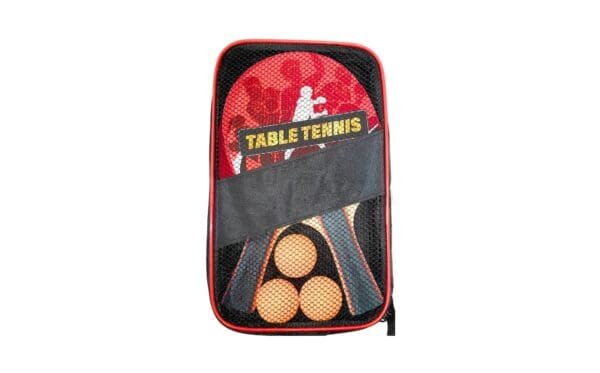3pc Table Tennis Ball w/ 2 Paddles in Carry Case