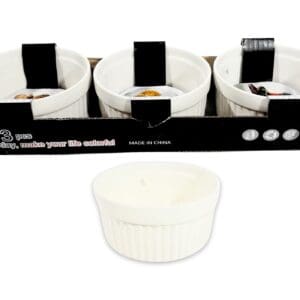 3pc 10cm Ceramic Ramekin Bowls