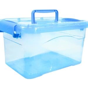 7" x 9.5" x 5" Plastic Storage Container w/ Handle & Side Clips