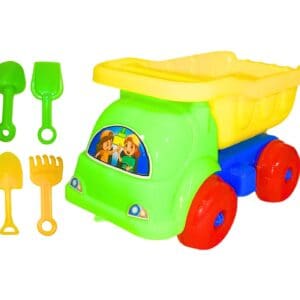 5" Plastic Dump Truck w/ Beach Tools