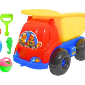 9" Plastic Dump Truck w/ Beach Toys