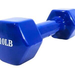10lb Rubber Coated Dumbbell (Blue)