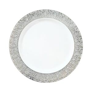 10pk 10" Party Plate w/ Silver Rim