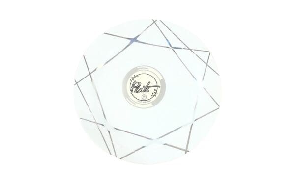 10pk 10" Party Plate w/ Silver Lines