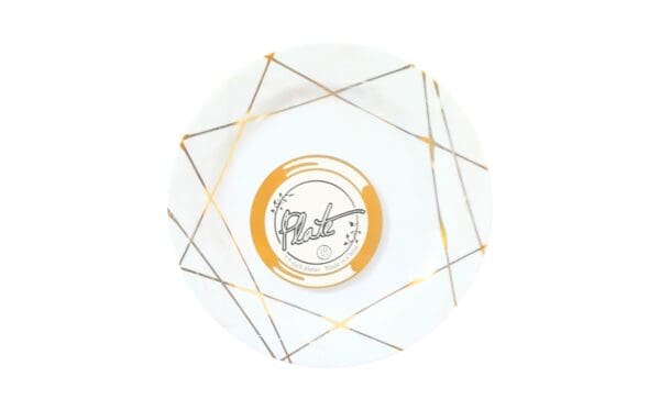10pk 7" Party Plate w/ Gold Lines