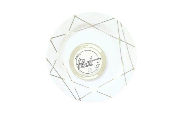 10pk 7" Party Plate w/ Silver Lines