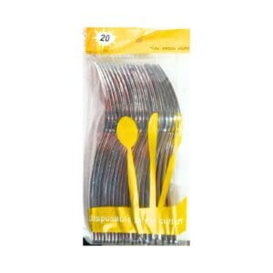 20pk 8" Silver Plastic Forks