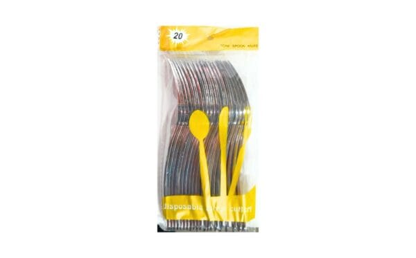 20pk 8" Silver Plastic Forks
