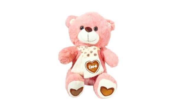 10" (25cm) Plush Bear w/ Polka Dot Scarf