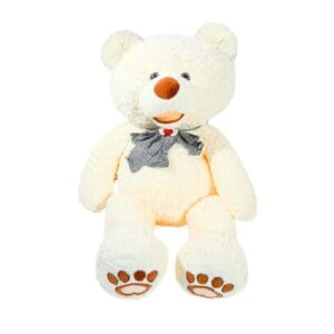 34" (85cm) Fuzzy Plush Bear Plaid Bow Tie