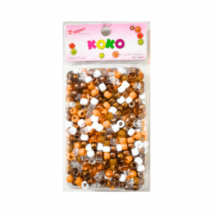 1000pc Mixed Brown Small Round Hair Beads