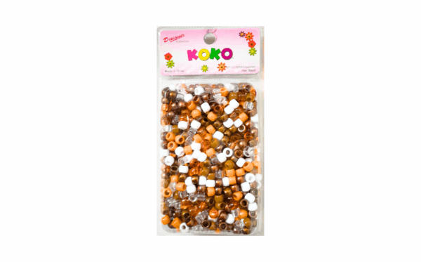 1000pc Mixed Brown Small Round Hair Beads