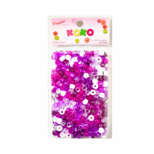 1000pc Mixed Purple Small Round Hair Beads