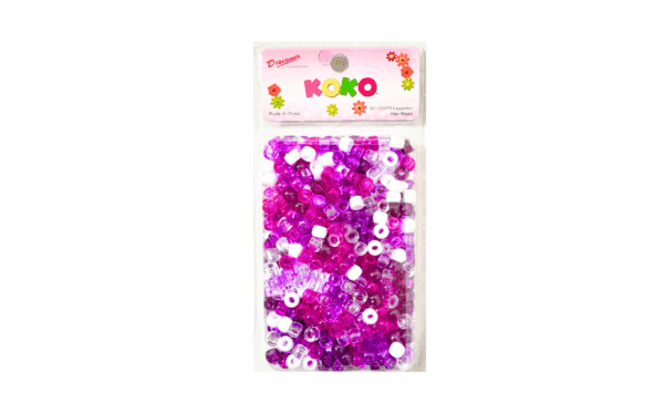 1000pc Mixed Purple Small Round Hair Beads