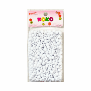 1000pc Small White Round Hair Beads