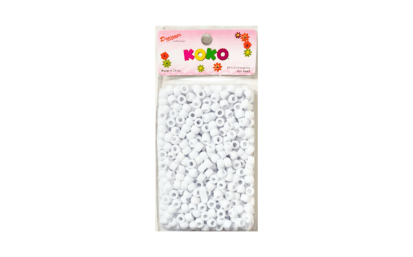 1000pc Small White Round Hair Beads
