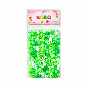 1000pc Mixed Green Small Round Hair Beads