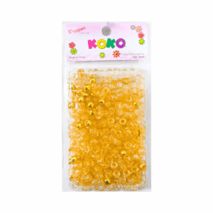 Large Pack Gold & Gold Glitter Small Hair Beads