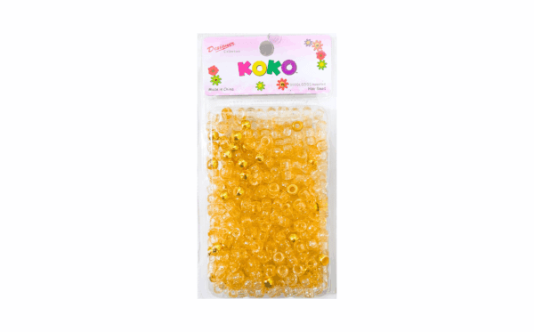 Large Pack Gold & Gold Glitter Small Hair Beads
