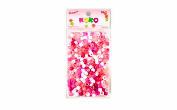 1000pc Mixed Pink Small Round Hair Beads
