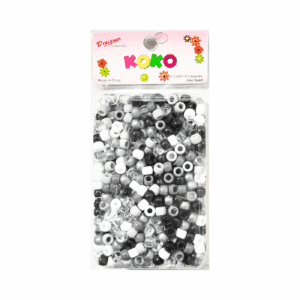 1000pc Mixed Grey Small Round Hair Beads