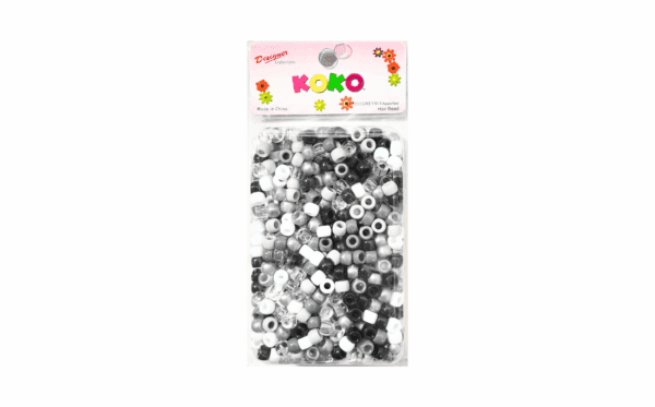 1000pc Mixed Grey Small Round Hair Beads