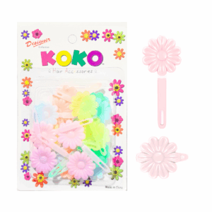 18pk Pastel Color Mixed Daisy Hair Barrettes