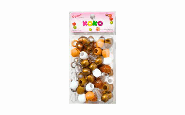 Brown Mix Big Hair Beads