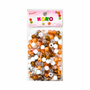Large Pack Brown Mix Medium Hair Beads