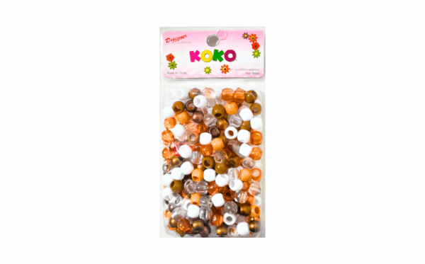 Large Pack Brown Mix Medium Hair Beads