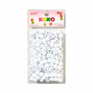 Large Pack White Medium Hair Beads