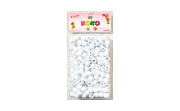 Large Pack White Medium Hair Beads