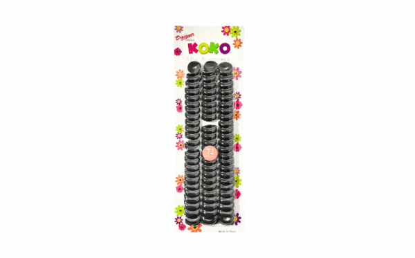 72pc Black Baby Hair O's