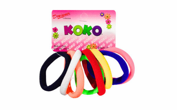 8pc Small Asst Color Elastic Band w/out Metal