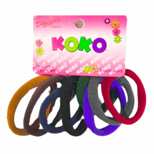 8pc Small Dark Elastic Band w/out Metal