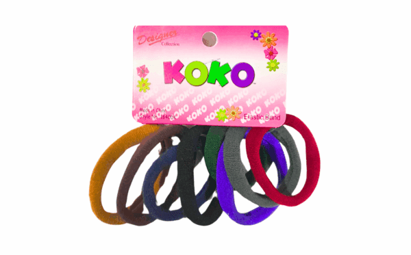 8pc Small Dark Elastic Band w/out Metal