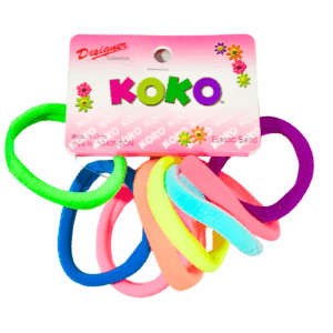 8pc Small Neon Elastic Band w/out Metal