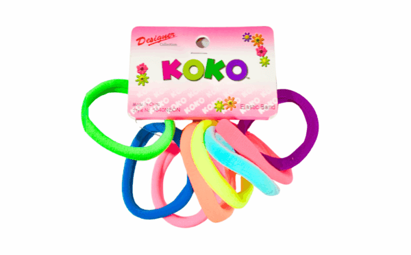 8pc Small Neon Elastic Band w/out Metal