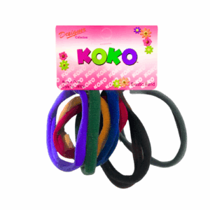 8pc Medium Dark Elastic Band w/out Metal