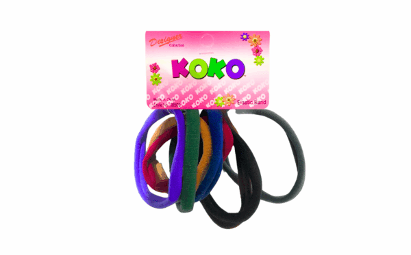 8pc Medium Dark Elastic Band w/out Metal