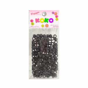200pc Black Round Hair Beads